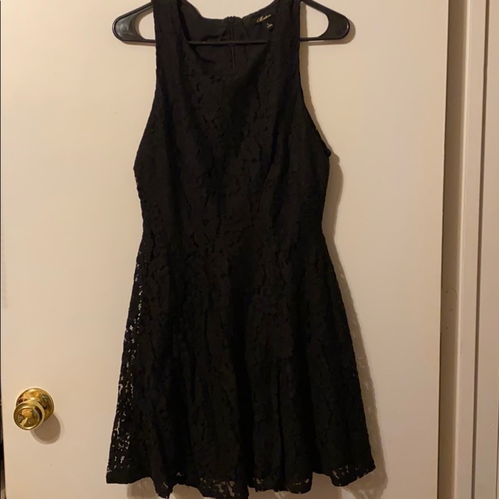 Black flare dress